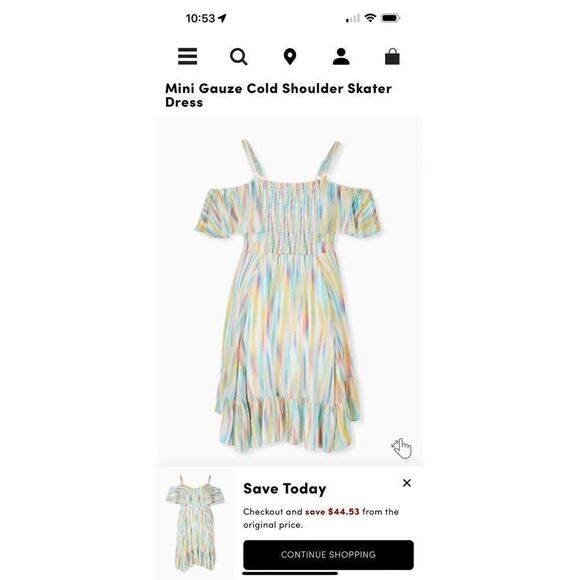 Torrid plus size 2/2xl xxl mini gauze cold shoulder rainbow skater dress - Picture 3 of 7